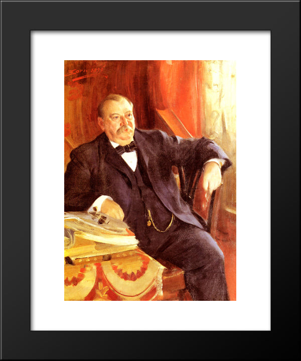 President Grover Cleveland 20x24 Black Modern Wood Framed Art Print Poster by Zorn, Anders