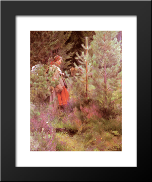 Vallkulla 20x24 Black Modern Wood Framed Art Print Poster by Zorn, Anders