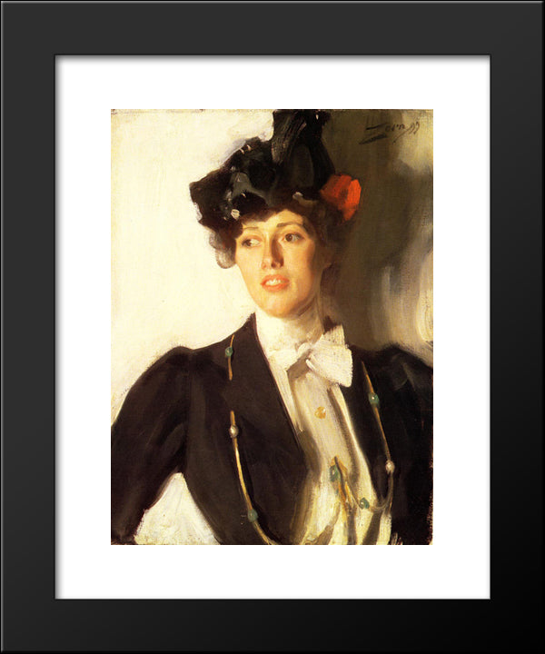 Martha Dana 20x24 Black Modern Wood Framed Art Print Poster by Zorn, Anders