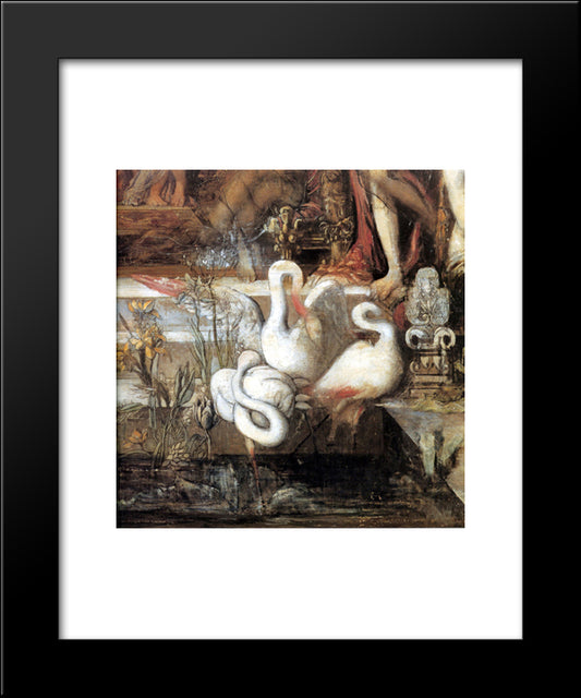 The Daughters Of Thespius ' Detail 20x24 Black Modern Wood Framed Art Print Poster by Moreau, Gustave