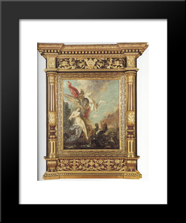 Andromeda 20x24 Black Modern Wood Framed Art Print Poster by Moreau, Gustave