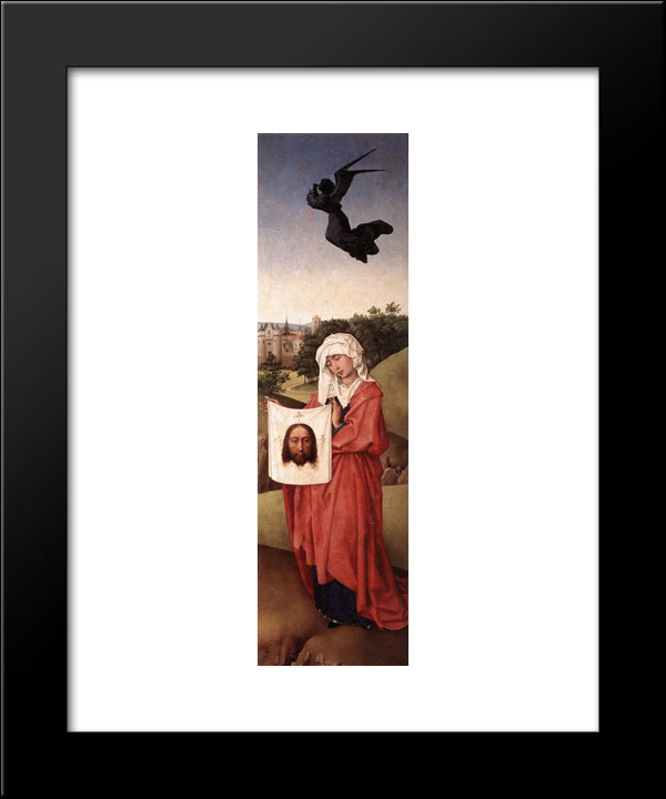 Crucifixion Triptych: Right Wing 20x24 Black Modern Wood Framed Art Print Poster by van der Weyden, Rogier