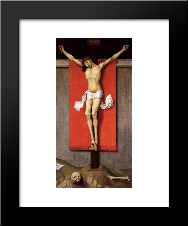 Crucifixion Diptych: Right Panel 20x24 Black Modern Wood Framed Art Print Poster by van der Weyden, Rogier