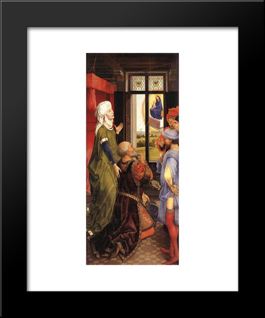 Bladelin Triptych: Left Wing 20x24 Black Modern Wood Framed Art Print Poster by van der Weyden, Rogier