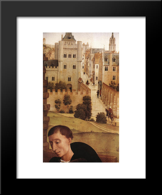 Bladelin Triptych: Central Panel [Detail: 3] 20x24 Black Modern Wood Framed Art Print Poster by van der Weyden, Rogier