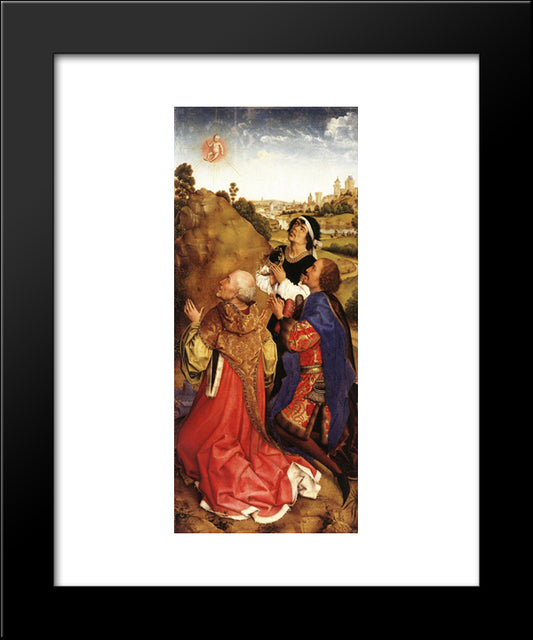 Bladelin Triptych: Right Wing 20x24 Black Modern Wood Framed Art Print Poster by van der Weyden, Rogier