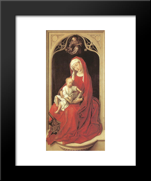 Virgin And Child 20x24 Black Modern Wood Framed Art Print Poster by van der Weyden, Rogier