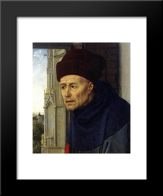St Joseph 20x24 Black Modern Wood Framed Art Print Poster by van der Weyden, Rogier