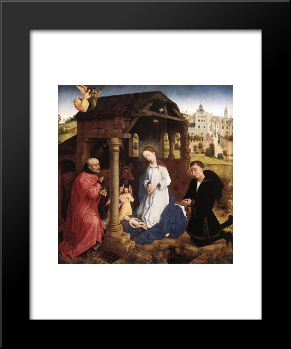 Pierre Bladelin Triptych ' Central Panel 20x24 Black Modern Wood Framed Art Print Poster by van der Weyden, Rogier