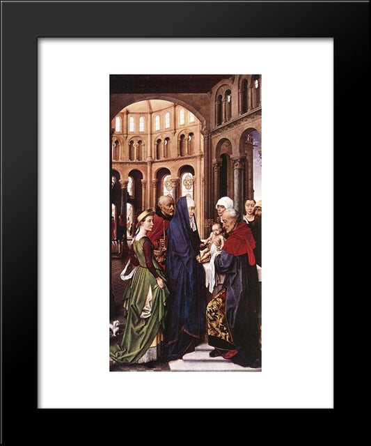 Presentation Of Christ 20x24 Black Modern Wood Framed Art Print Poster by van der Weyden, Rogier