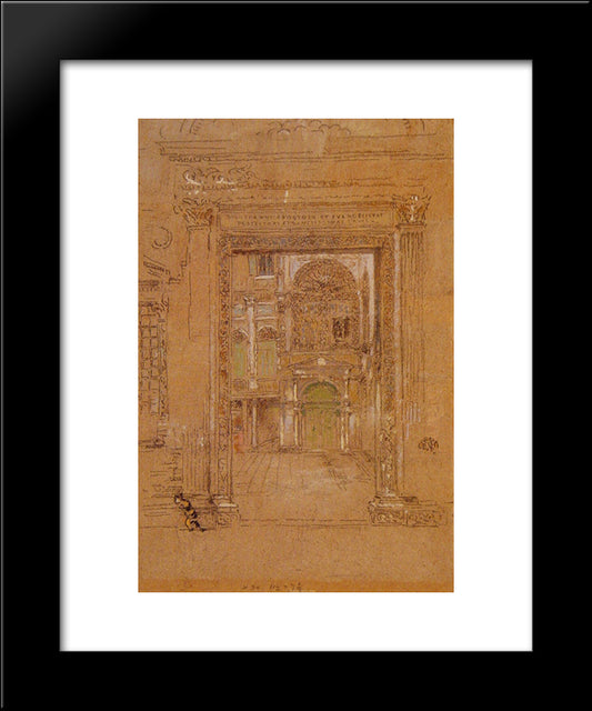 Ste Giovanni Apostolo Et Evangelistae 20x24 Black Modern Wood Framed Art Print Poster by Whistler, James McNeill