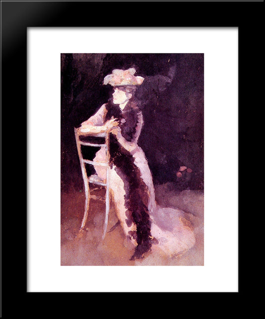 Rose And Silver: Portrait Of Mrs Whibley 20x24 Black Modern Wood Framed Art Print Poster by Whistler, James McNeill