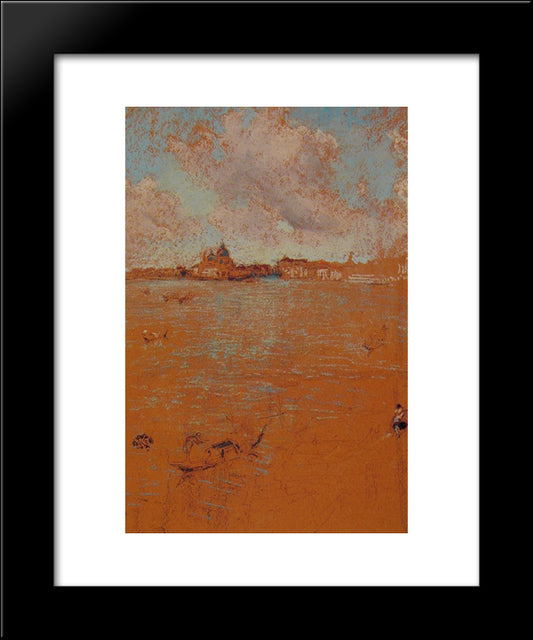 Venetian Scene 20x24 Black Modern Wood Framed Art Print Poster by Whistler, James McNeill