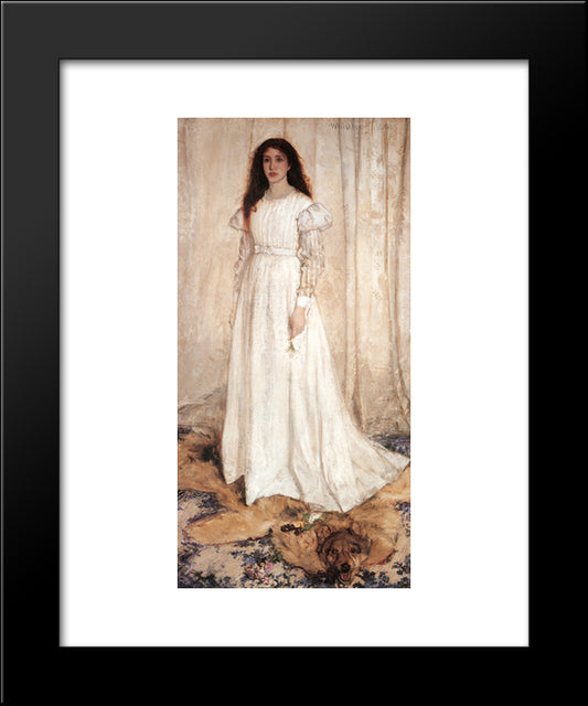 Symphony In White No. 1: The White Girl 20x24 Black Modern Wood Framed Art Print Poster by Whistler, James McNeill