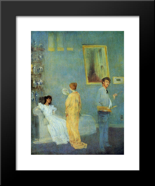 The Artist'S Studio 20x24 Black Modern Wood Framed Art Print Poster by Whistler, James McNeill