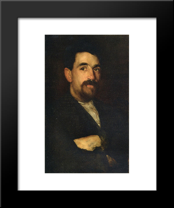 The Master Smith Of Lyme Regis 20x24 Black Modern Wood Framed Art Print Poster by Whistler, James McNeill