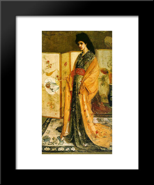 La Princesse Dupays De La Porcelaine 20x24 Black Modern Wood Framed Art Print Poster by Whistler, James McNeill