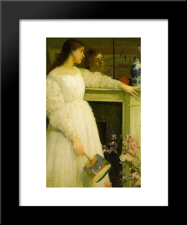 Symphony In White No.2: The Little White Girl 20x24 Black Modern Wood Framed Art Print Poster by Whistler, James McNeill