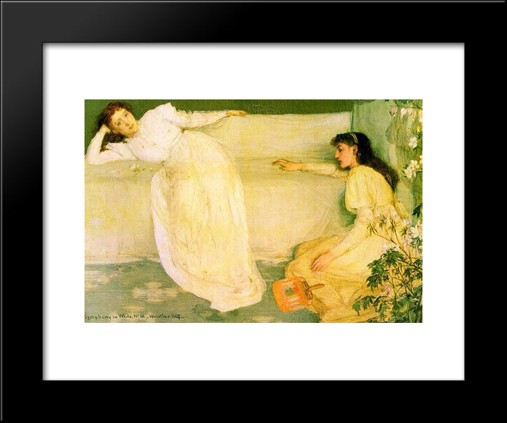 Symphony In White No.3 20x24 Black Modern Wood Framed Art Print Poster by Whistler, James McNeill