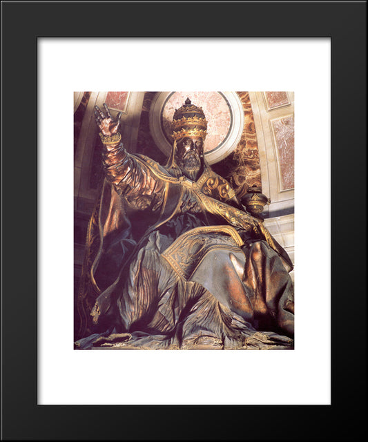 Tomb Of Pope Urban Viii [Detail] 20x24 Black Modern Wood Framed Art Print Poster by Bernini, Gian Lorenzo