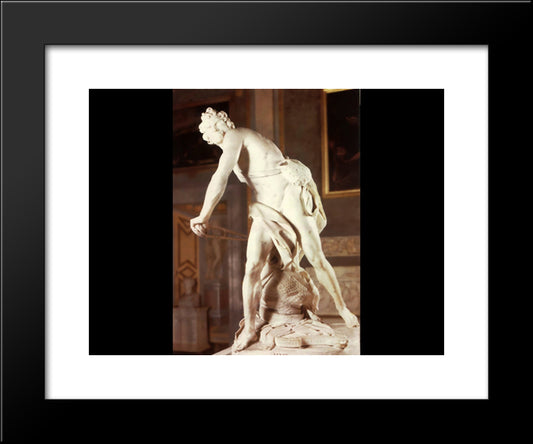 David 20x24 Black Modern Wood Framed Art Print Poster by Bernini, Gian Lorenzo