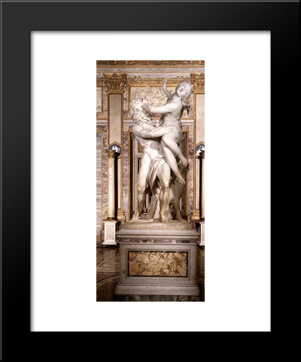 The Rape Of Proserpine [Detail: 2] 20x24 Black Modern Wood Framed Art Print Poster by Bernini, Gian Lorenzo