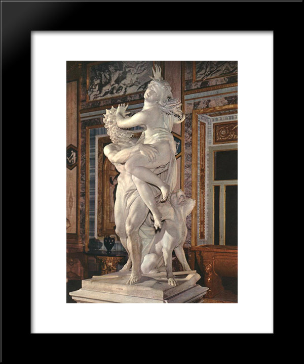 The Rape Of Proserpine [Detail: 3] 20x24 Black Modern Wood Framed Art Print Poster by Bernini, Gian Lorenzo