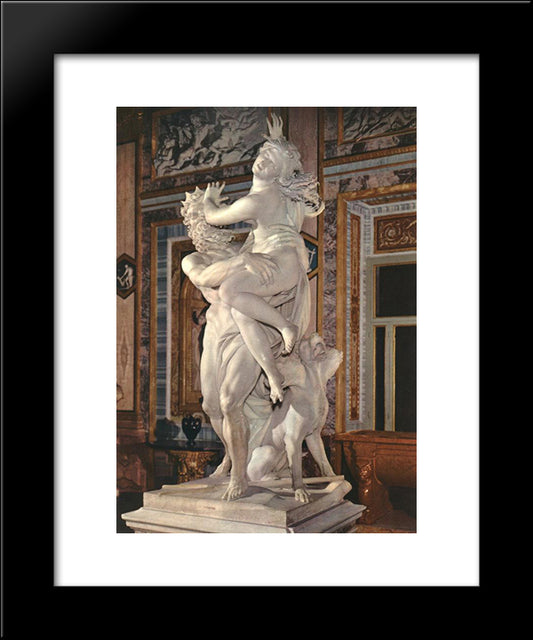The Rape Of Proserpine [Detail: 3] 20x24 Black Modern Wood Framed Art Print Poster by Bernini, Gian Lorenzo