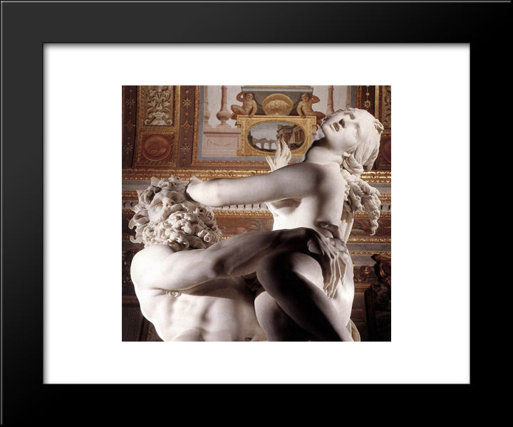 The Rape Of Proserpine [Detail: 4] 20x24 Black Modern Wood Framed Art Print Poster by Bernini, Gian Lorenzo
