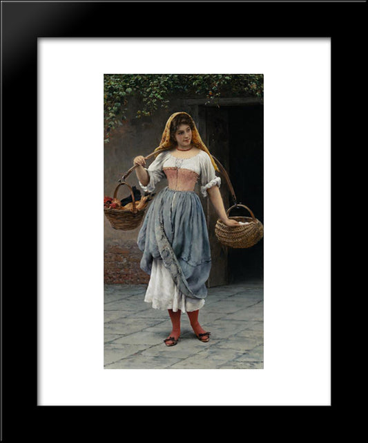 Which Came First? 20x24 Black Modern Wood Framed Art Print Poster by Blaas, Eugene de