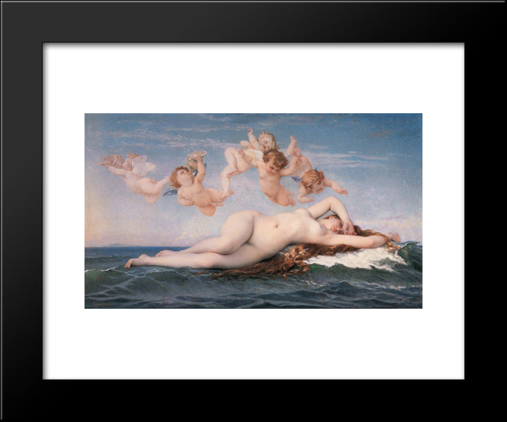 The Birth Of Venus 20x24 Black Modern Wood Framed Art Print Poster by Cabanel, Alexandre