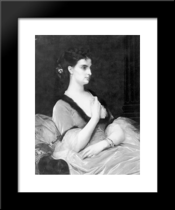 Portrait Of A Lady 20x24 Black Modern Wood Framed Art Print Poster by Cabanel, Alexandre