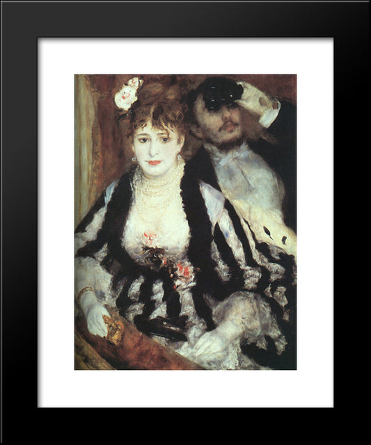 La Loge 20x24 Black Modern Wood Framed Art Print Poster by Renoir, Pierre Auguste