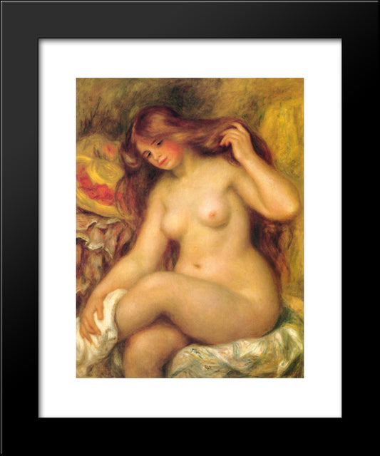 Bather With Blonde Hair 20x24 Black Modern Wood Framed Art Print Poster by Renoir, Pierre Auguste