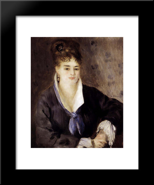 Woman In Black 20x24 Black Modern Wood Framed Art Print Poster by Renoir, Pierre Auguste