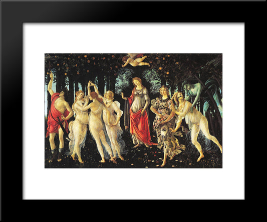 Allegory Of Spring 20x24 Black Modern Wood Framed Art Print Poster by Botticelli, Sandro