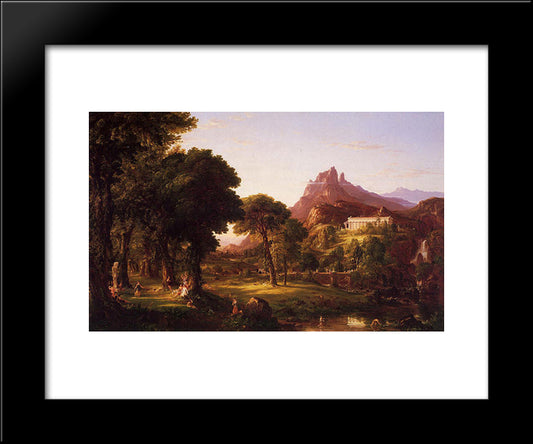 Dream Of Arcadia 20x24 Black Modern Wood Framed Art Print Poster by Cole, Thomas