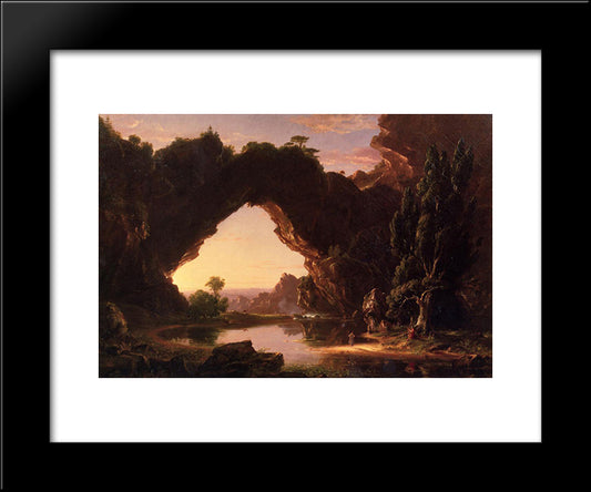 Evening In Arcady 20x24 Black Modern Wood Framed Art Print Poster by Cole, Thomas