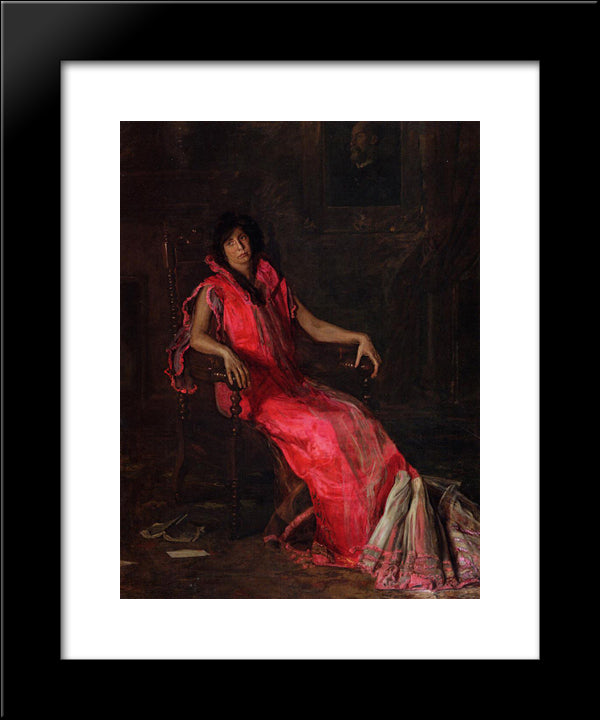 An Actress 20x24 Black Modern Wood Framed Art Print Poster by Eakins, Thomas