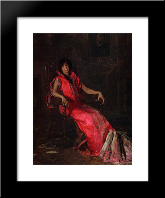 An Actress 20x24 Black Modern Wood Framed Art Print Poster by Eakins, Thomas