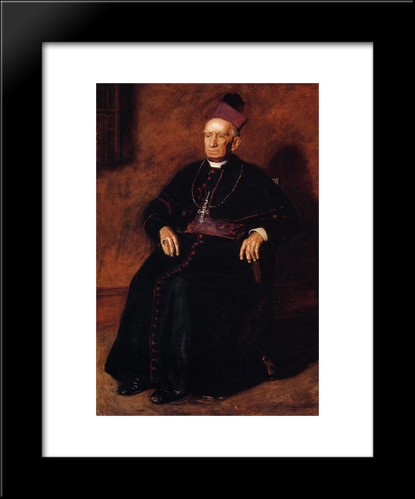 Portrait Of Archbishop William Henry Elder 20x24 Black Modern Wood Framed Art Print Poster by Eakins, Thomas