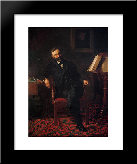 Portrait Of Dr. John H. Brinton 20x24 Black Modern Wood Framed Art Print Poster by Eakins, Thomas