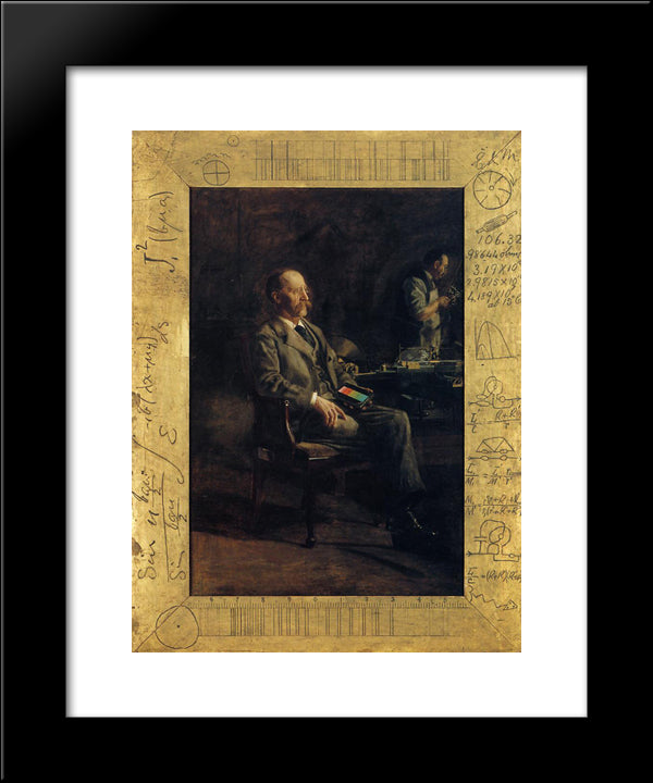 Portrait Of Professor Henry A. Rowland 20x24 Black Modern Wood Framed Art Print Poster by Eakins, Thomas