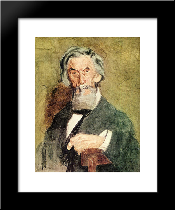 Portrait Of William H. Macdowell (Unfinished) 20x24 Black Modern Wood Framed Art Print Poster by Eakins, Thomas