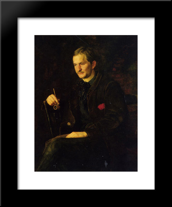 The Art Student 20x24 Black Modern Wood Framed Art Print Poster by Eakins, Thomas