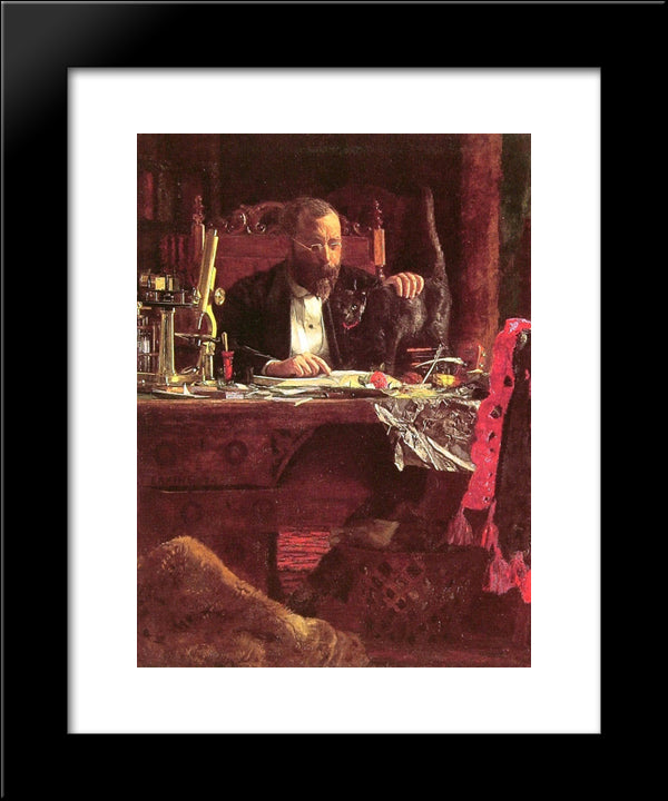Professor Benjamin Howard Rand 20x24 Black Modern Wood Framed Art Print Poster by Eakins, Thomas