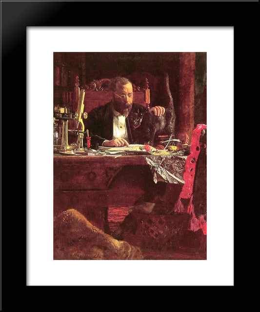 Professor Benjamin Howard Rand 20x24 Black Modern Wood Framed Art Print Poster by Eakins, Thomas