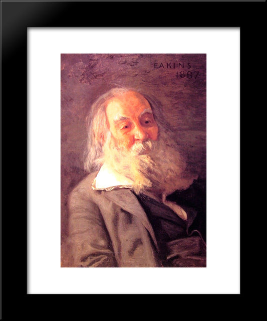 Walt Whitman 20x24 Black Modern Wood Framed Art Print Poster by Eakins, Thomas