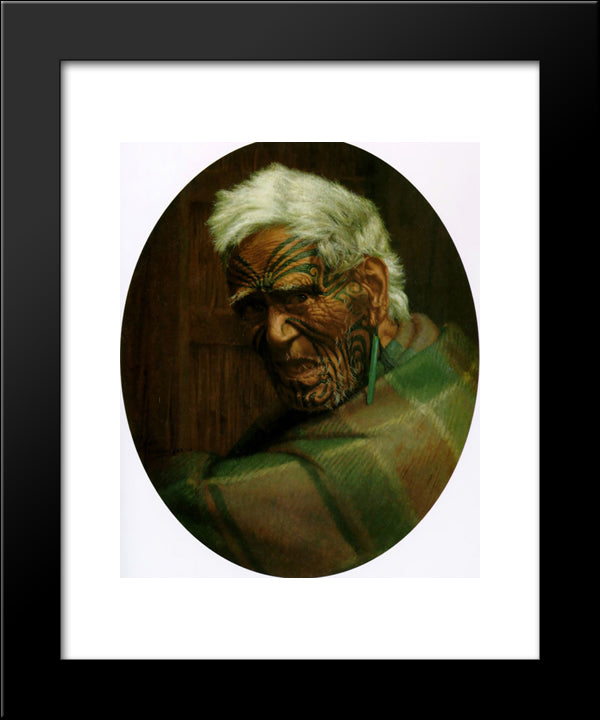 A Centenarian, Aperahama, Aged 104 20x24 Black Modern Wood Framed Art Print Poster by Goldie, Charles