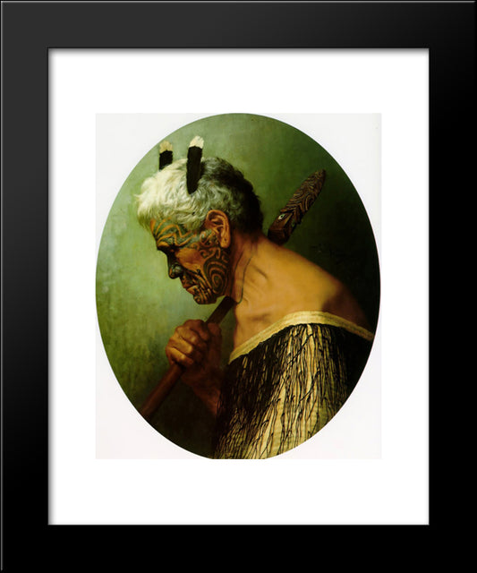A Hero Of Many Fights 20x24 Black Modern Wood Framed Art Print Poster by Goldie, Charles